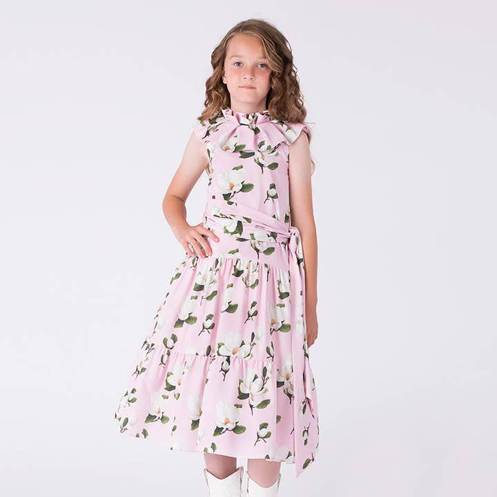 Floral Ruffles Girls Dress for wholesale by Mama Luma