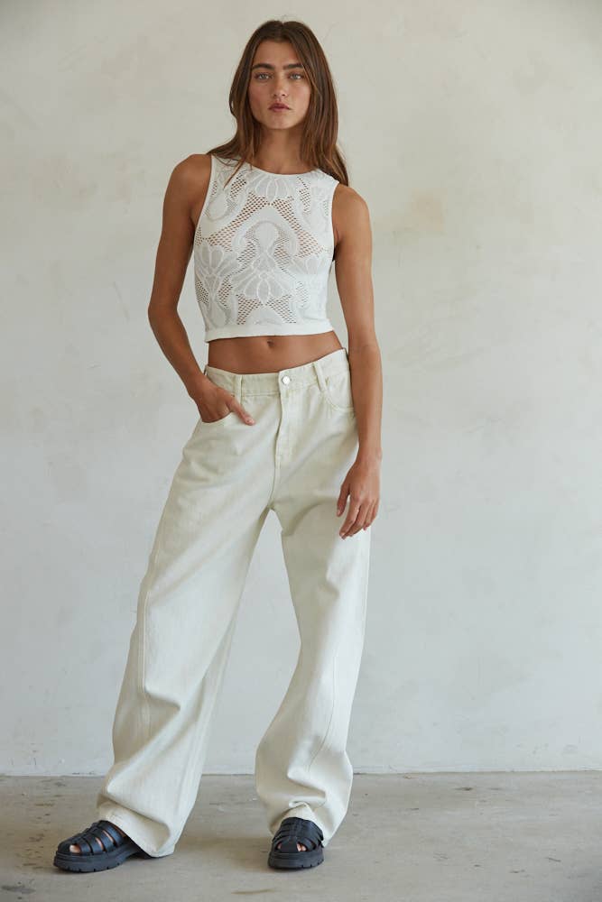 By Together - Wholesale Tank Top - Women's - S1227N | Knit Seamless Jacquard Round Neck Tank Top8