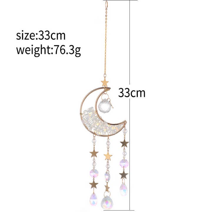 Earth's Gems Boutique - Wholesale Suncatcher - Moon crystal suncatcher- Energy Boost hanging wall decor