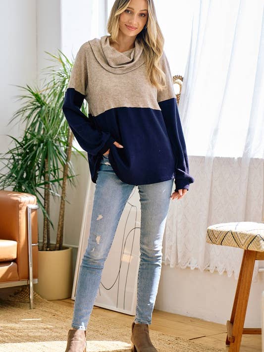 lovely melody - Wholesale Tunic - Women's - LMT3388-I will always love you colorblock top12