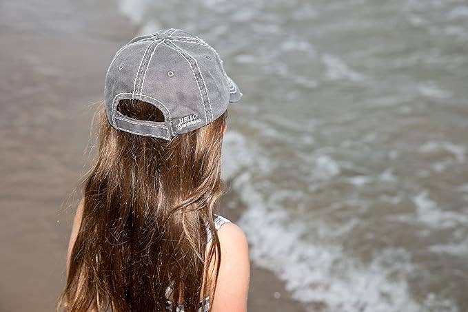 Funky Junque - Venta al por mayor Gorras de béisbol - Niños - Sombrero vintage con estampado Hello Sunshine (negro)7