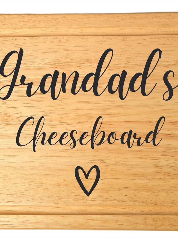 Second Ave Grandad's Cheeseboard Kök Rektangel Skärbräda Ostbräda Födelsedag Xmas Fars dag Present för wholesale av Second Ave Gift Company
