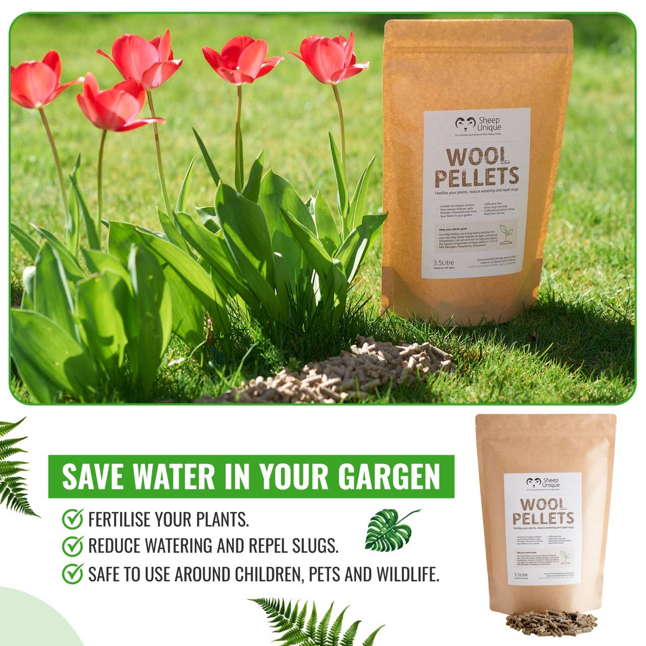 Sheep Unique – wholesale Planting/potting soil – Garden Wool Pellets - Natural Fertiliser Eco, Peat-Free 3.5L11