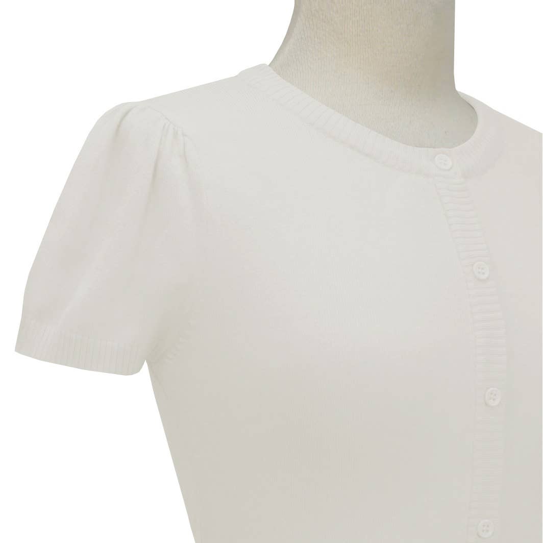 Mak - Vente Cardigan – femme - Cardigan court à col rond à manches courtes CB053615