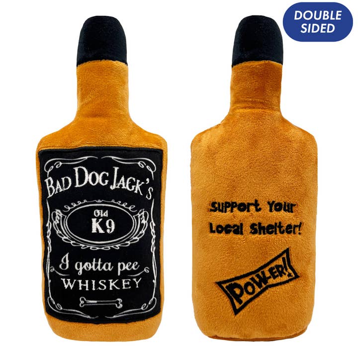 Huxley & Kent - Wholesale Pet Plush Toy - Dog - Bad Dog Jack's Whiskey Dog Toy