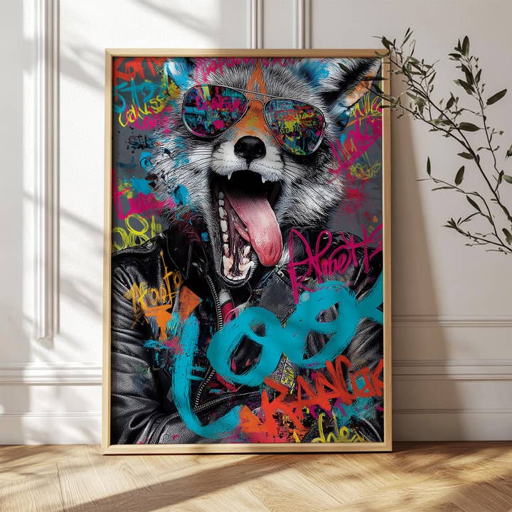 Pop Art Wall Art - Vibrant Fox Print - Matte Paper for wholesale by Artsriver