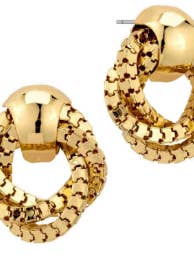Alivia Chain Metal Link Knot Post Back for wholesale by My Girl in LA