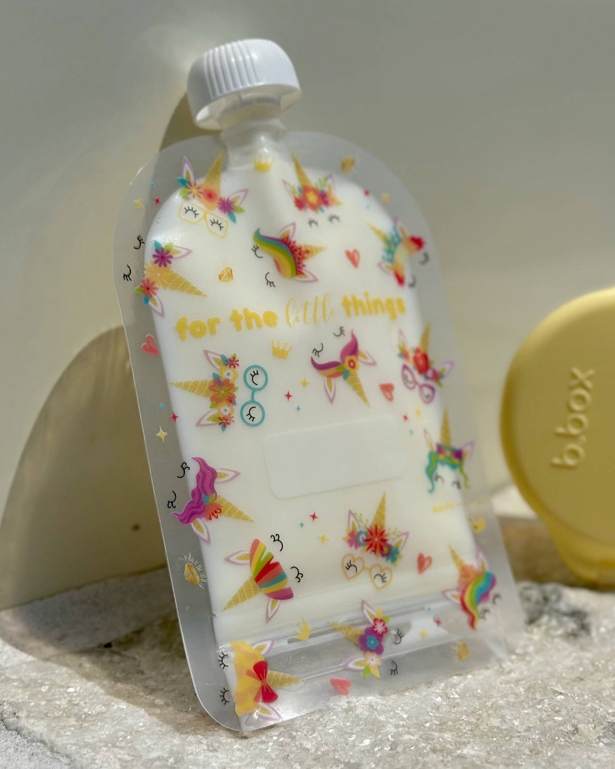 Sinchies – Engroshandel Indpakning/pose til opbevaring af mad – Sinchies 150 ml genanvendelige madposer - Rainbow Bright4