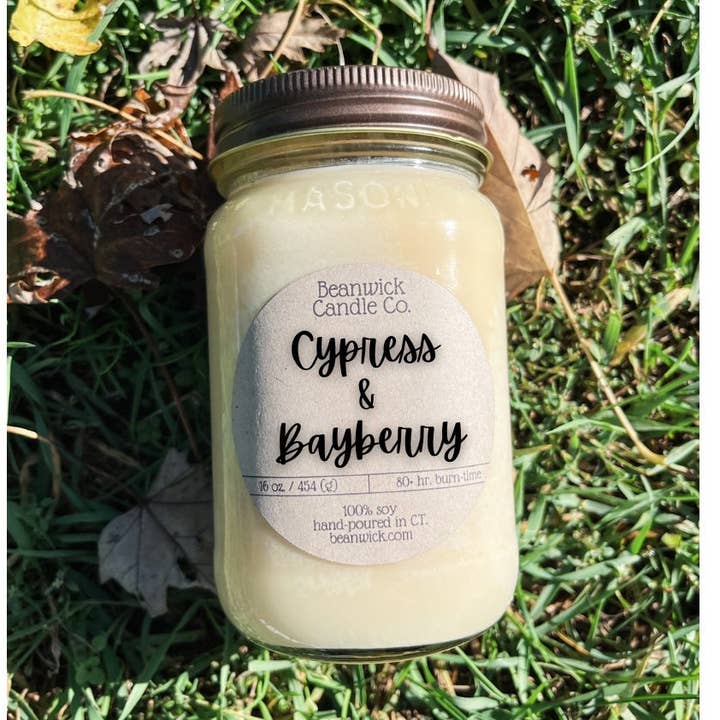 Vela de Soja CYPRESS & BAYBERRY em Pérola Única Gift por atacado de Beanwick Candle Co.