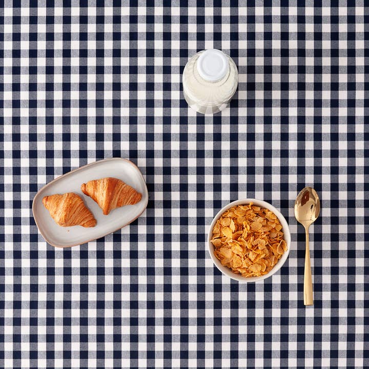 GAMUSI - Wholesale Tablecloth - Stain-Resistant Tablecloth Fabric Touch Vichy Check Cotton7