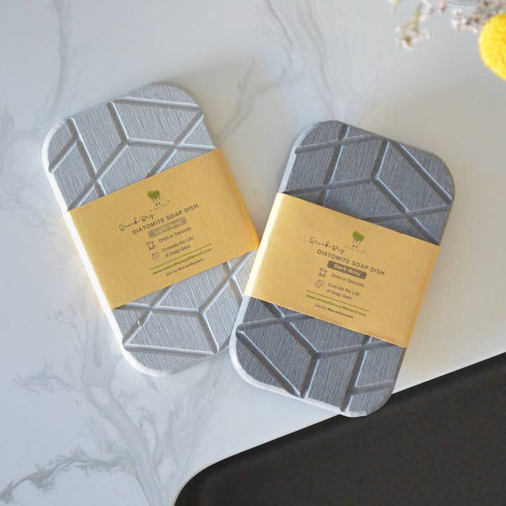 Me Mother Earth - Wholesale Bath Soap Dish - Geometric Quick-Dry Diatomite Soap Dish | Zero Waste | Eco2