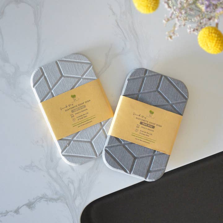 Me Mother Earth - Wholesale Bath Soap Dish - Geometric Quick-Dry Diatomite Soap Dish | Zero Waste | Eco