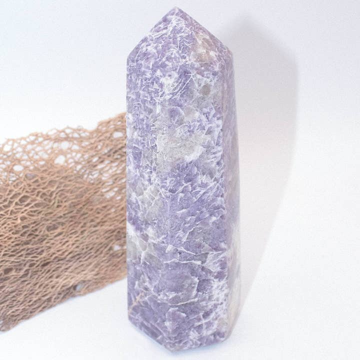 Lepidolite Obelisk - AAA Premium Quality for wholesale by Tiny Rituals