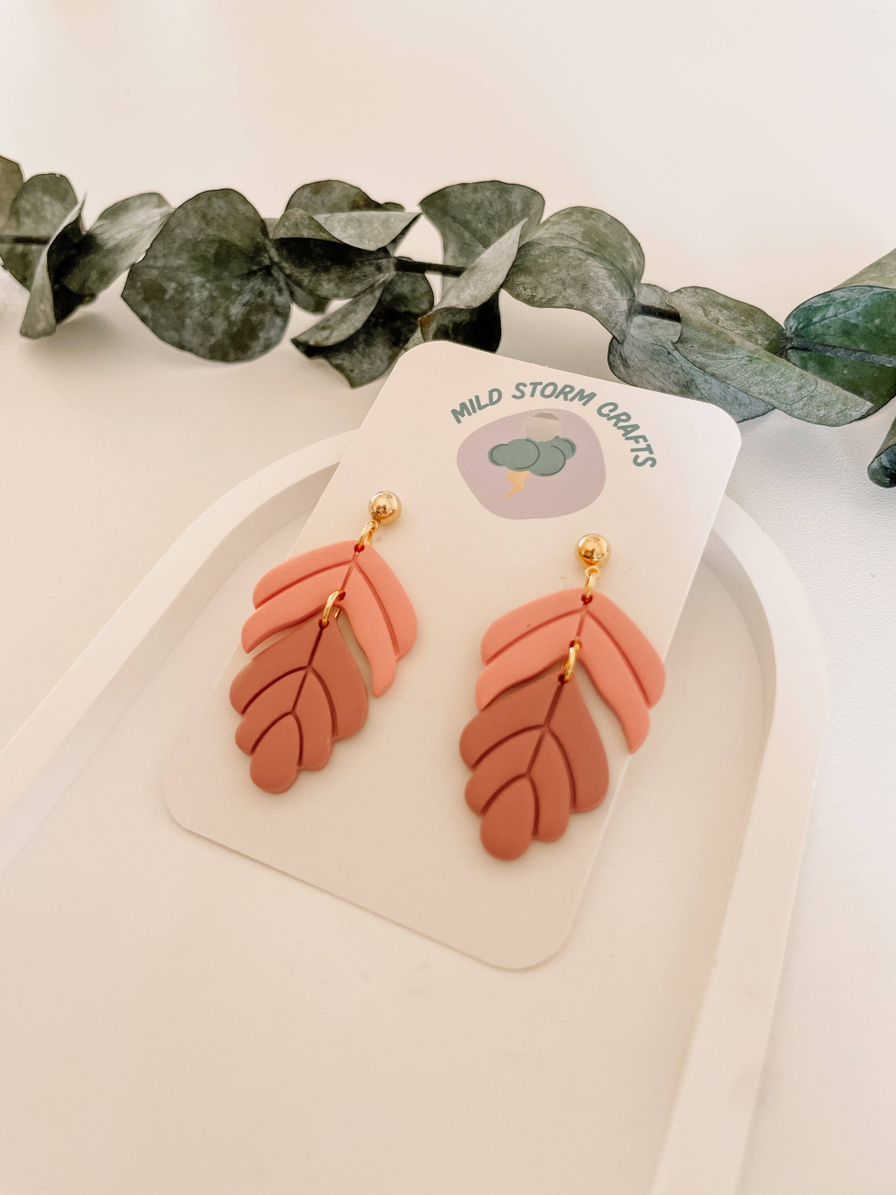 Mildstormcrafts – Großhandel Ohrhänger – Polymerclay Earrings | Leichte Ohrringe | Tria Drop6