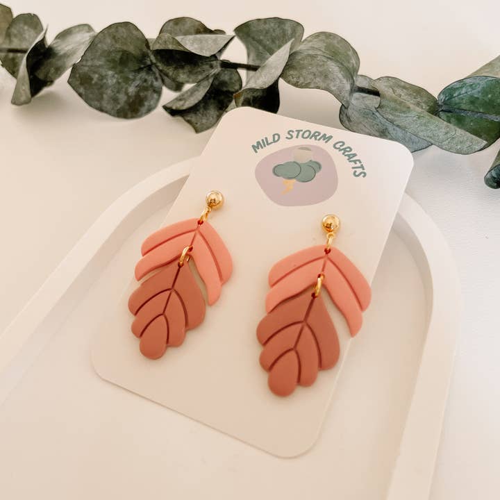 Mildstormcrafts – Großhandel Ohrhänger – Polymerclay Earrings | Leichte Ohrringe | Tria Drop6