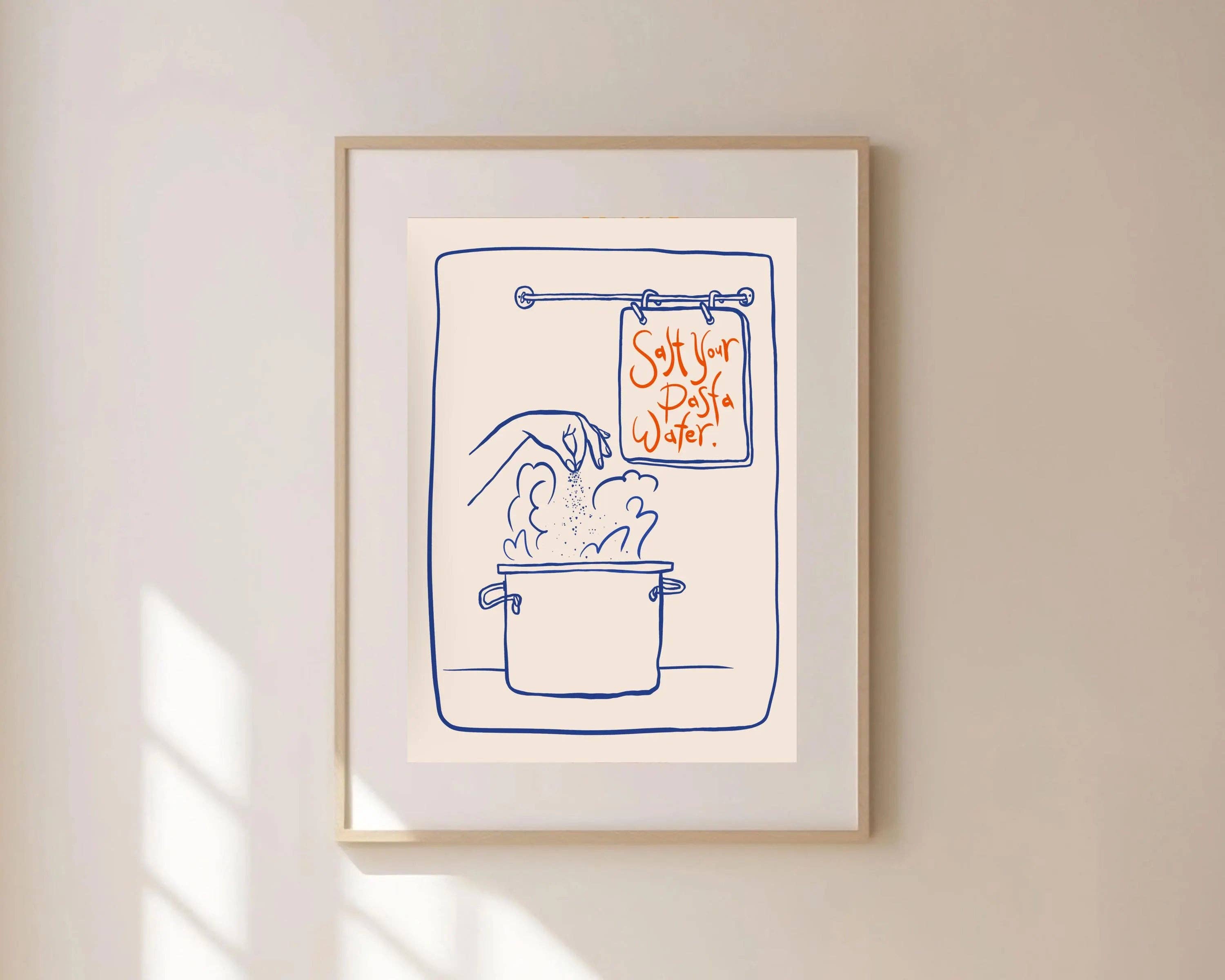 Olive Street Collective - Wholesale Art Print - Salt Your Pasta Water Print9