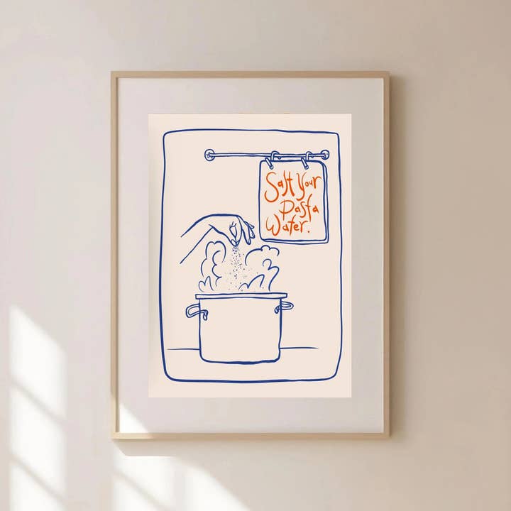 Olive Street Collective - Wholesale Art Print - Salt Your Pasta Water Print9