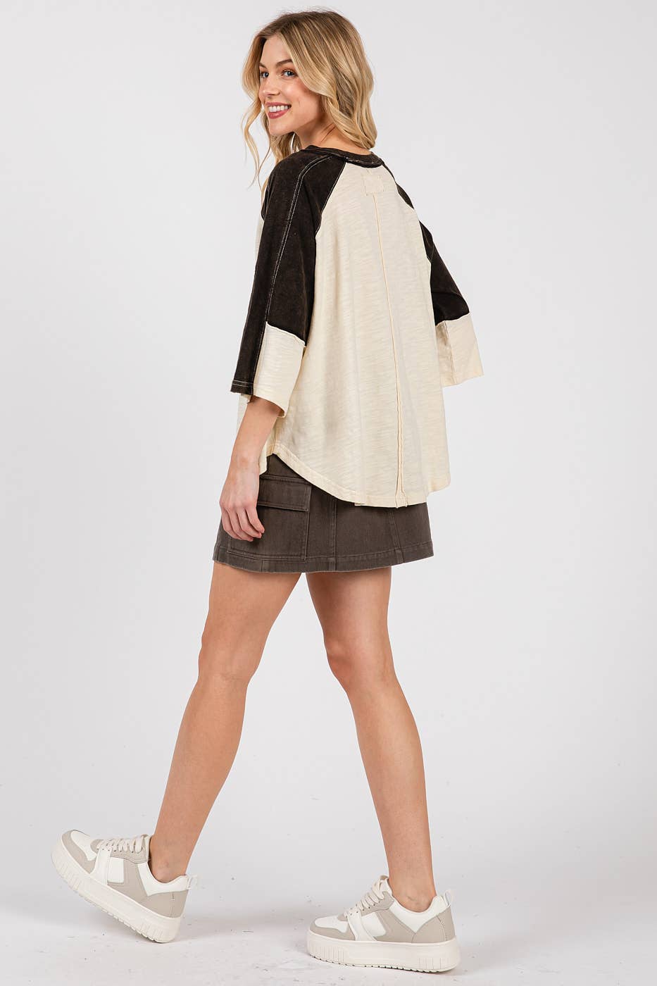 mittoshop – wholesale Tunic – Women’s – PEACE SIGN PATCH MINERAL WASH TOP10