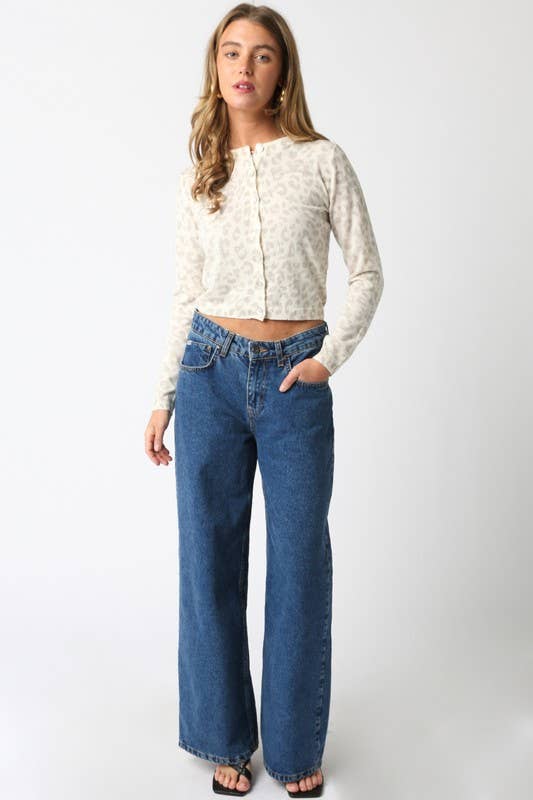 Creme H Grau Maxine Leopard Pullover für den Großhandel auf Faire3