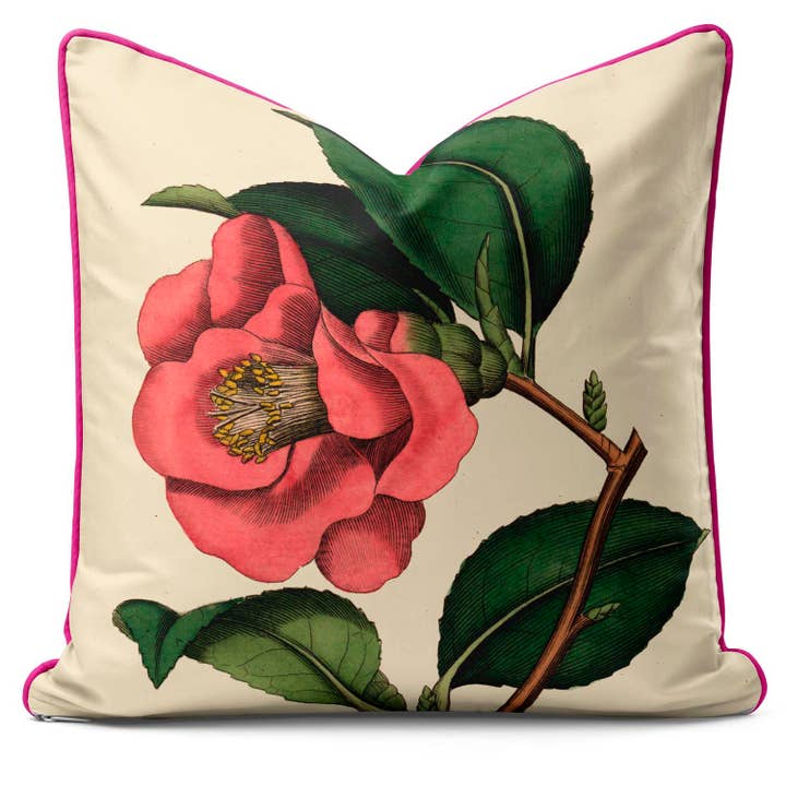 Rose Camelia - Botanical Cushion for wholesale by ART CUSHIONS