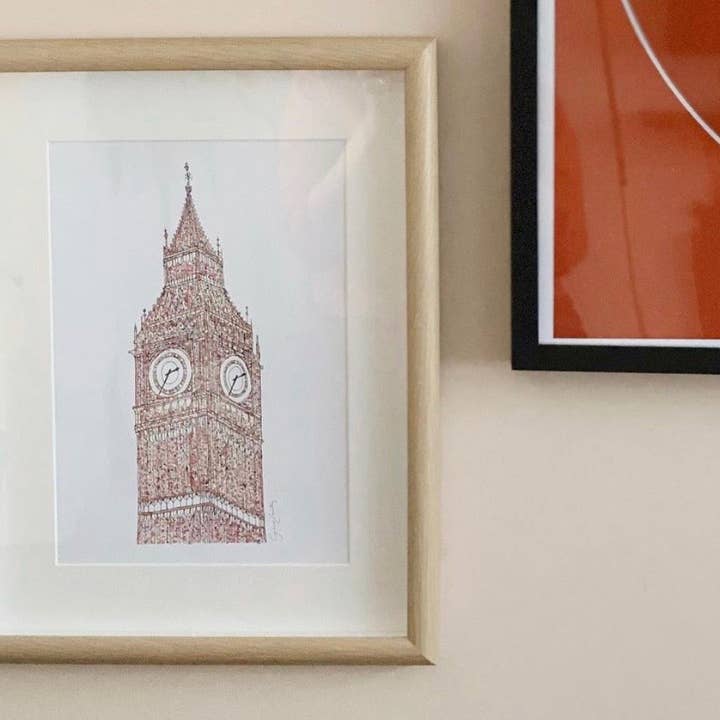 Multicoloured Big Ben for wholesale by Grace Emily Design