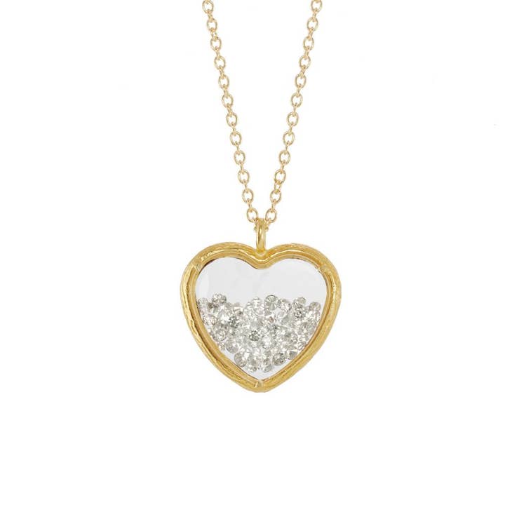 Catherine Weitzman - Wholesale Pendant/Charm Necklace - Large Heart Shaker Necklace