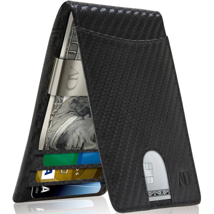 Access Denied Accessories - Wholesale Wallet - Men's - Genuine Leather Slim Money Clip Bifold Wallet For Men RFID