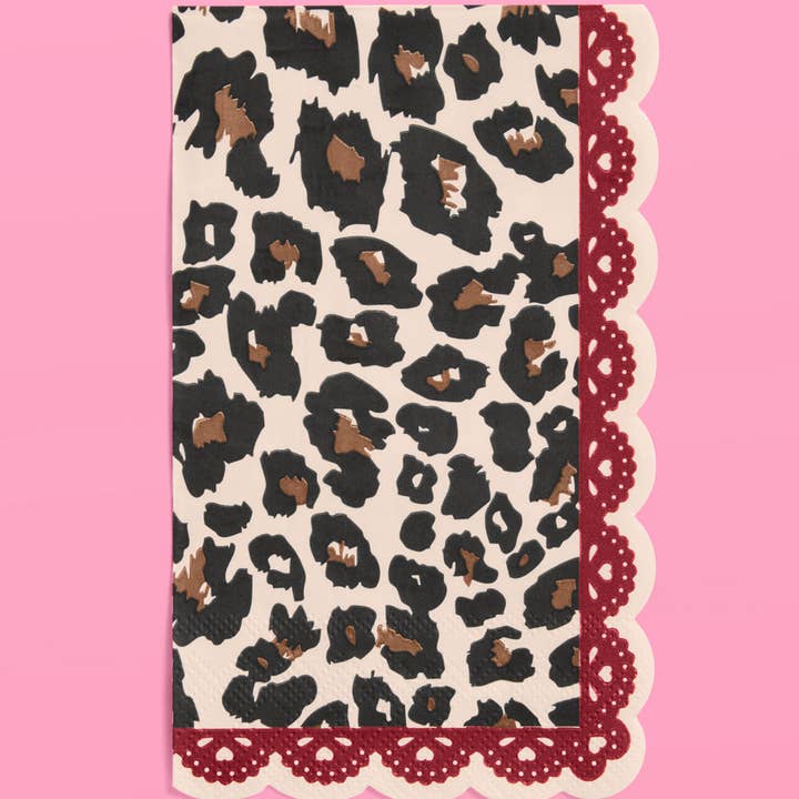 xo, Fetti - Wholesale Disposable Napkin - Wild Thing Napkins - 25 paper napkins, cheetah, safari, Vday2