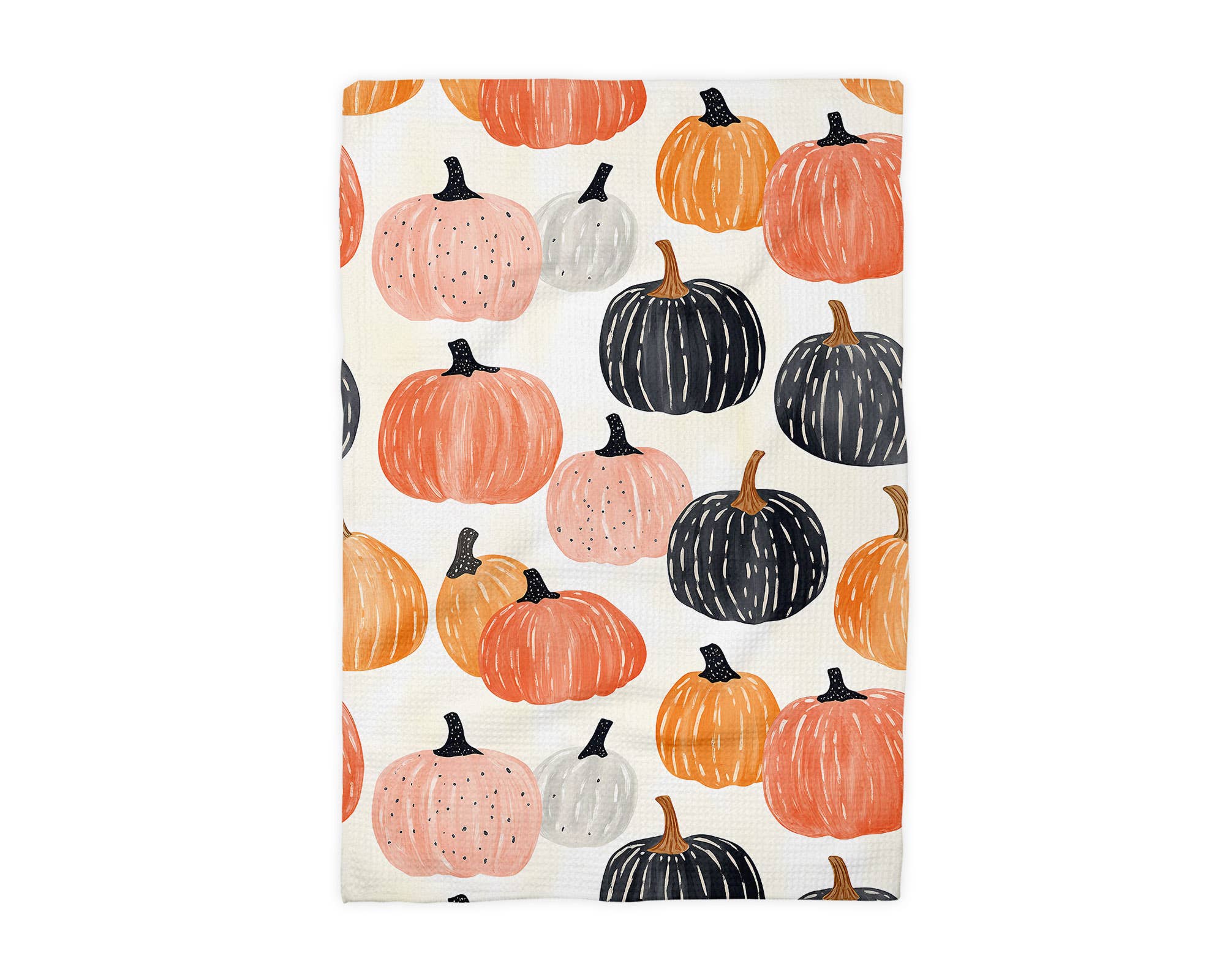 Canary Road - Wholesale Tea Towel - Pumpkin Fall Botanical Floral Autumn Kitchen Towel Waffle1