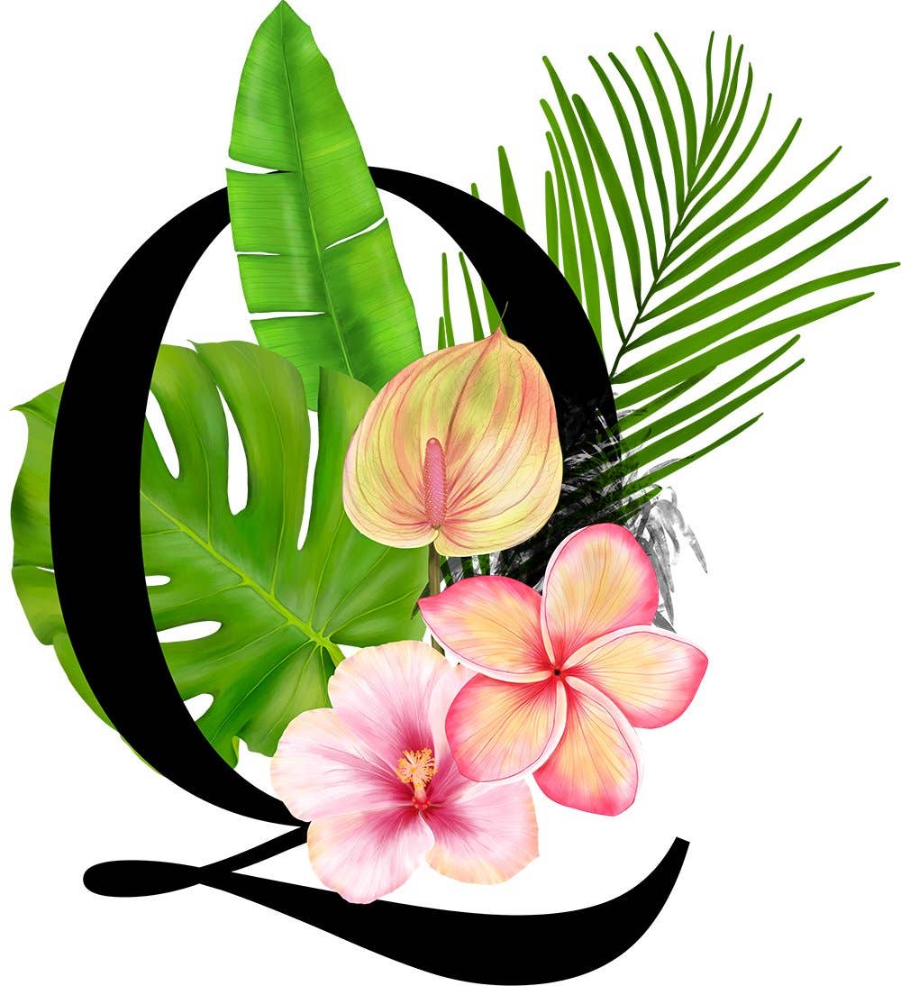 Mason Jar Merchant – Großhandel Trinkglas/Tasse – Einmachglas-Tumbler mit tropischem Monogramm16