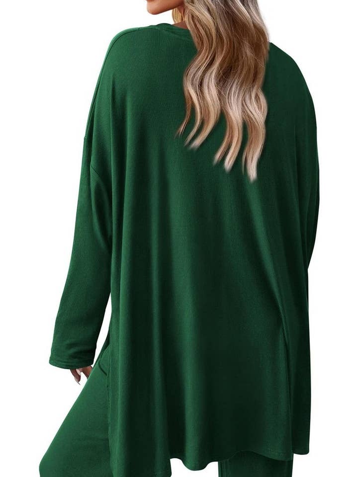 NINEXIS - Wholesale Top & Pant Set (NOT Loungewear) - Women's - CWSTB00483_2025 KNIT LOUNGE SET WOMEN 2 PIECE CASUAL OUTFITS11