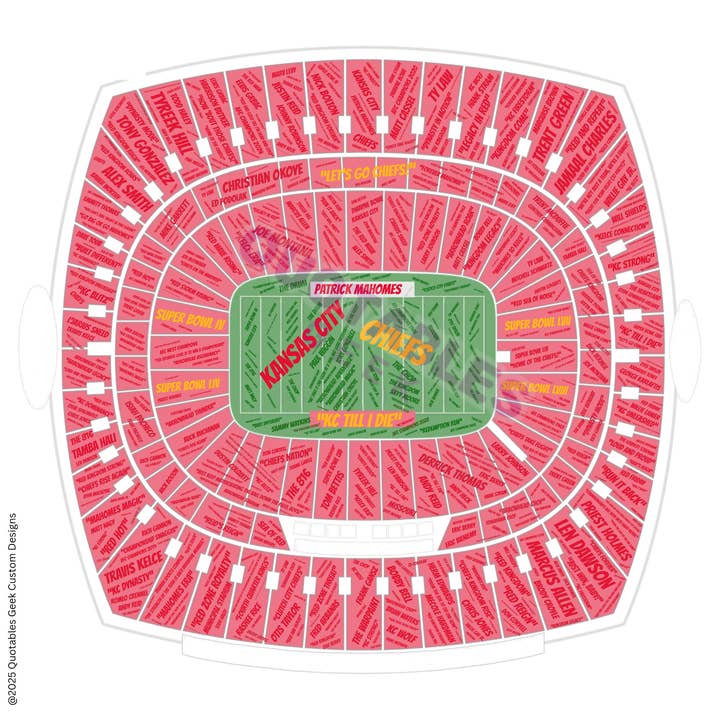 Kansas City Football Stadium for wholesale by Quotables Geek Custom Designs