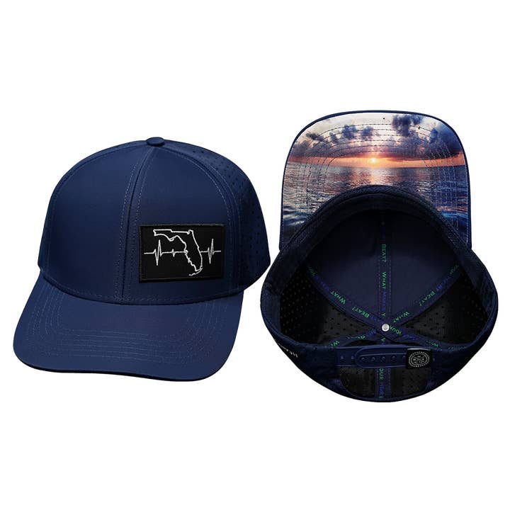 Florida Hat | Baseball Hat Fit | Dark Blue for wholesale by The Heartbeat Brand