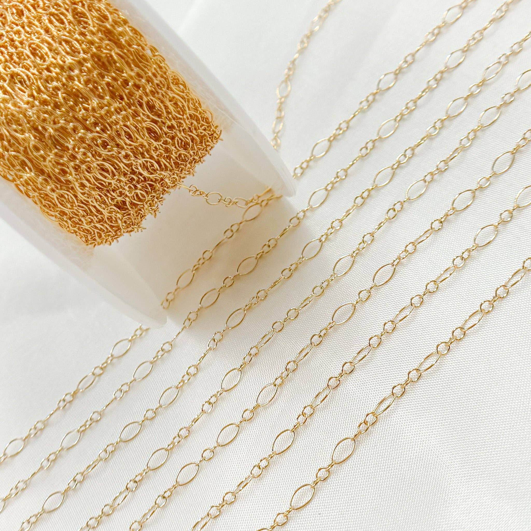 Jewels & Chains – wholesale Link & chain necklace – 716-801GF. 14K Gold Filled Long & Short Link Chain3