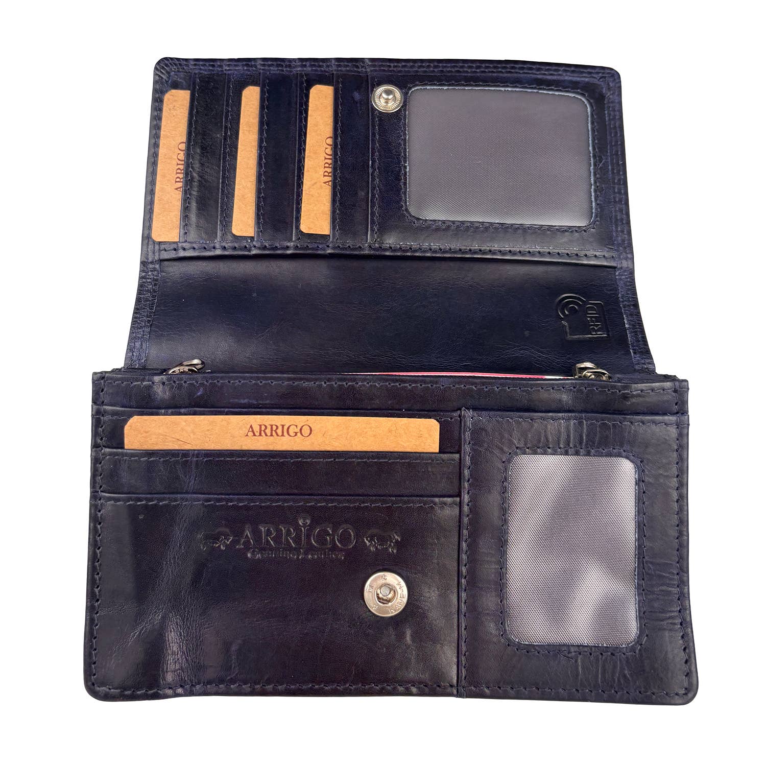 Arrigo - Wholesale Wallet - Women's - Arrigo oiled leather ladies wallet accordion - 5 colours12