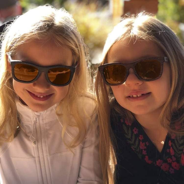 Eco Beach Ltd – wholesale Sunglasses – kids – Kids Dark Bamboo (6 to 12 yrs)1