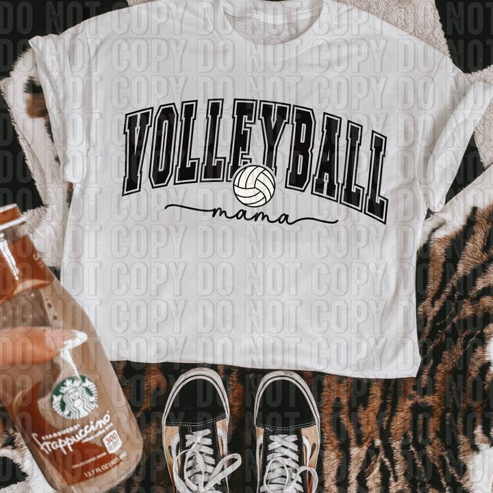 Volleyball Mama Black DTF Transfer pour la vente par K and M Designs