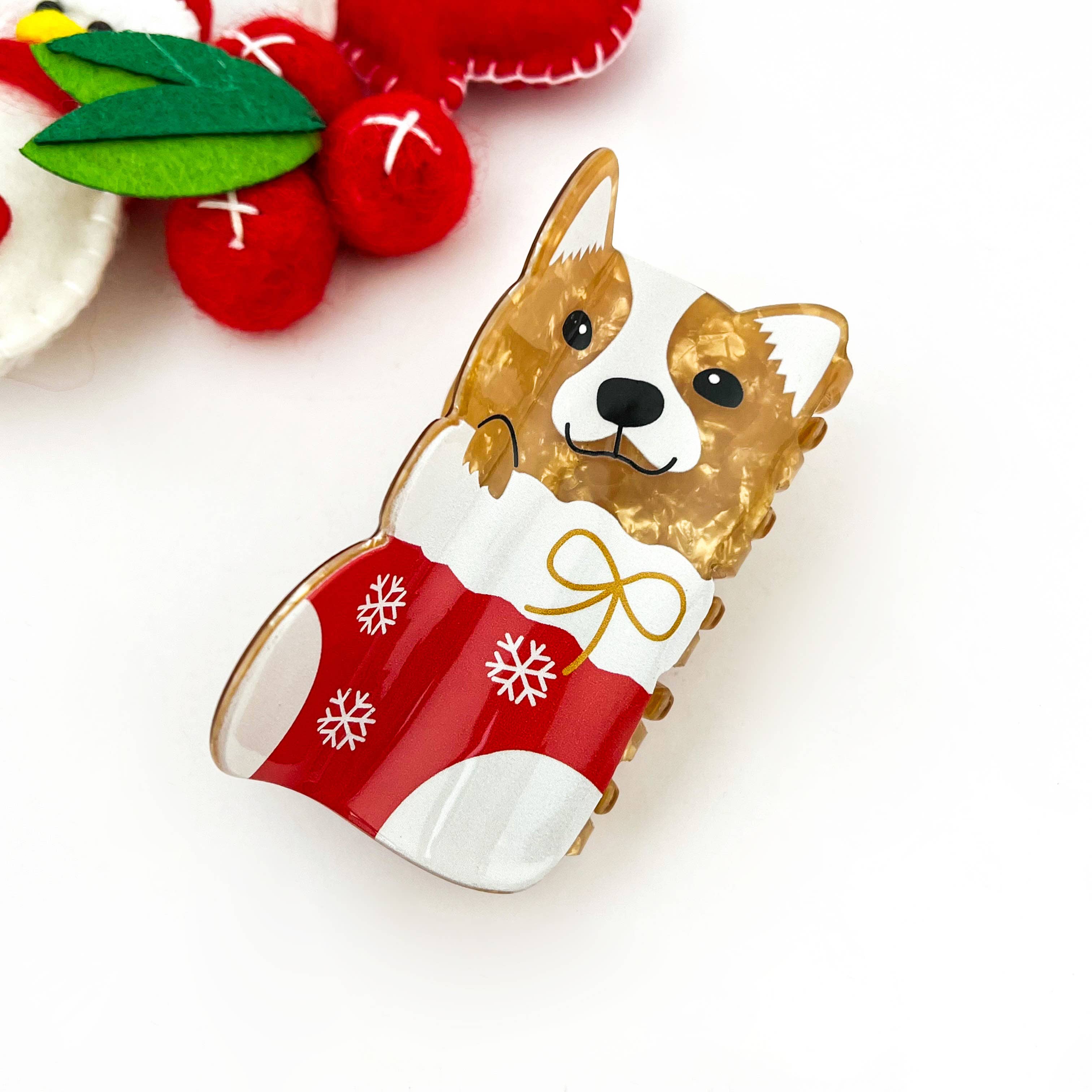 mildstyles – wholesale Hårklämma - Dam – Julfestlig akryltryckt hårklämma0