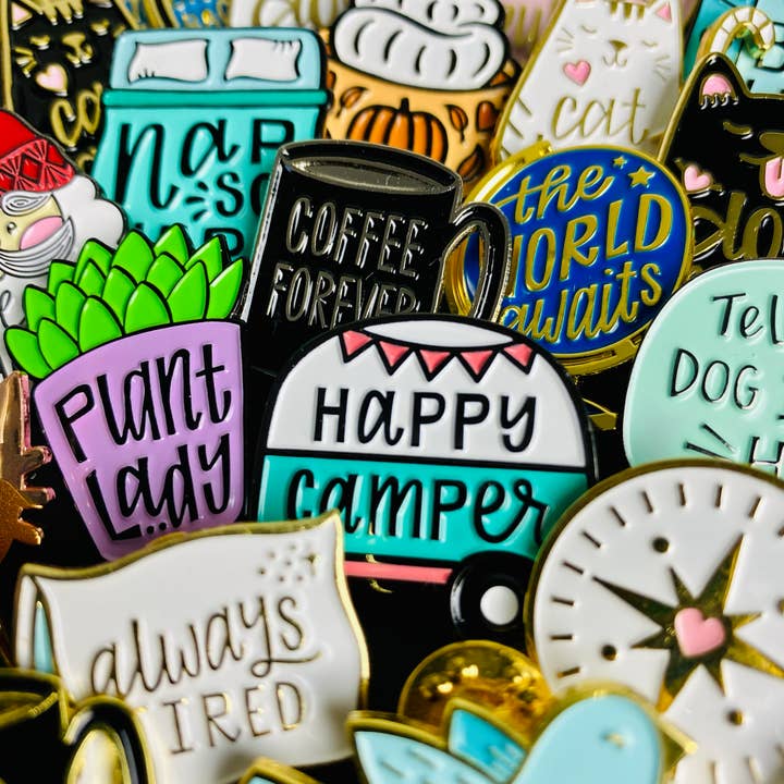 Hennel Paper Co. – wholesale Lapel pin/button – Enamel Pin - Bookworm2