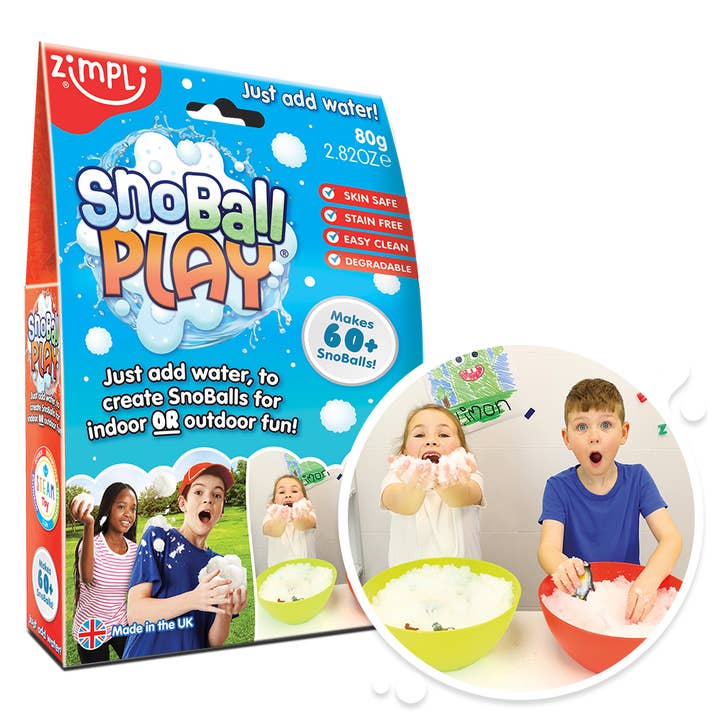 Zimpli Snoball Play Sensory Play Snowball, confezione da 4 per la vendita all'ingrosso da parte di Zimpli Kids