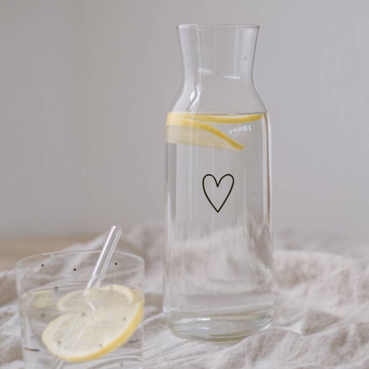 Heart carafe (VE = 6 pieces) for wholesale by Eulenschnitt