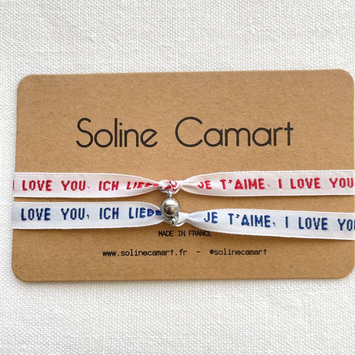 Je T'Aime, I Love You, Ich Liebe Dich - Duo Aimant/Magnet por atacado de Soline Camart