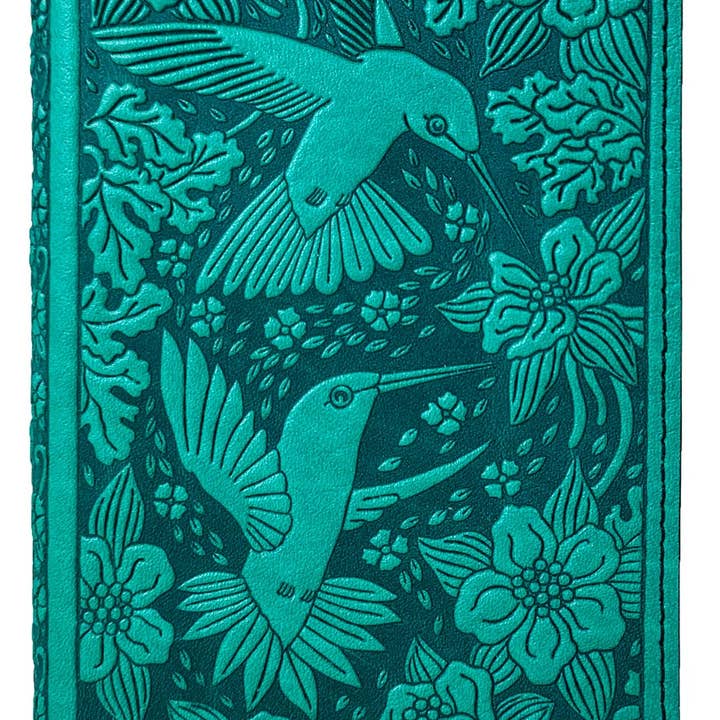 Large Leather Smartphone Wallet - Hummingbirds for wholesale by Oberon Design