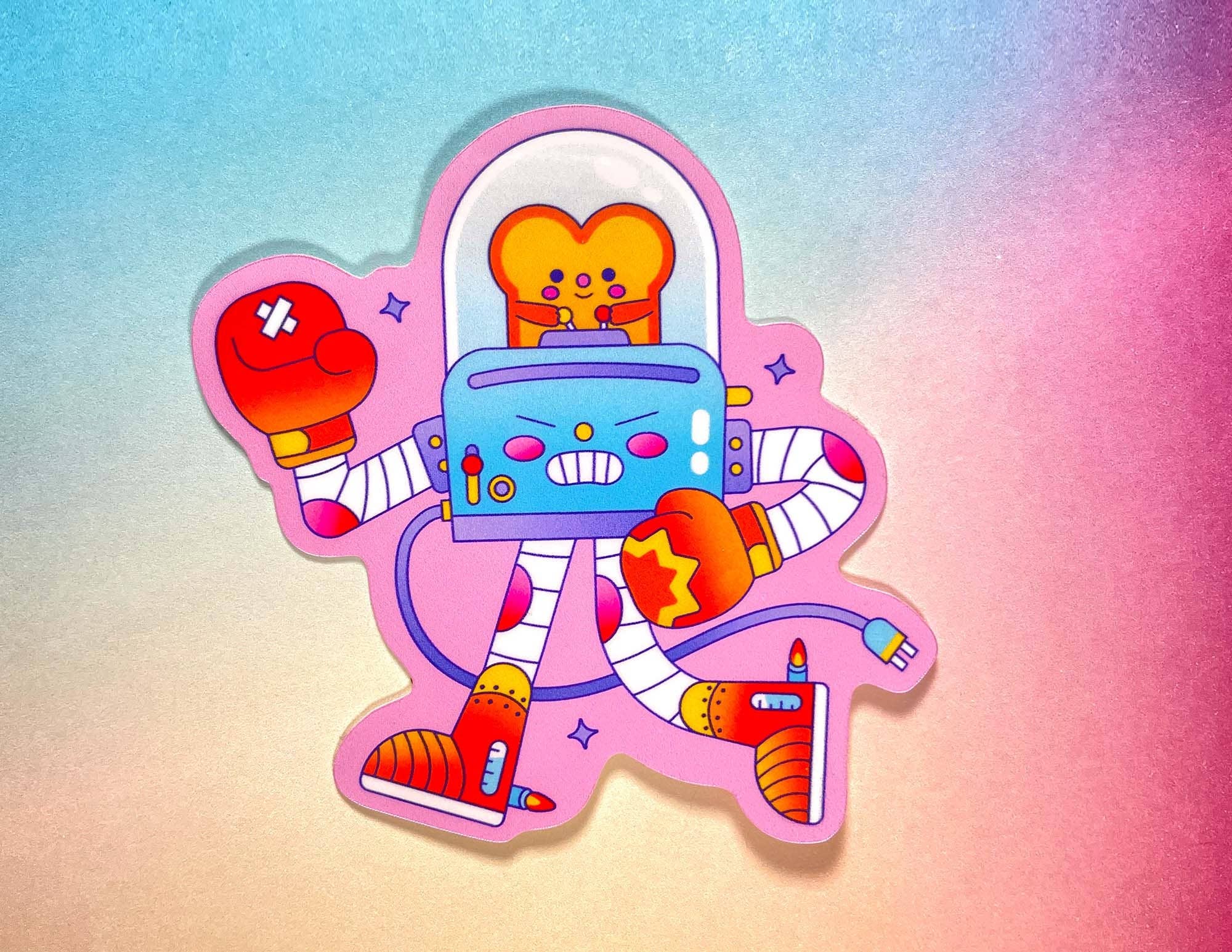 Kidnichols - Venta al por mayor Pegatina - Pegatina Breakfast Brawler | Regalo para amantes de la comida | Comida kawaii |2