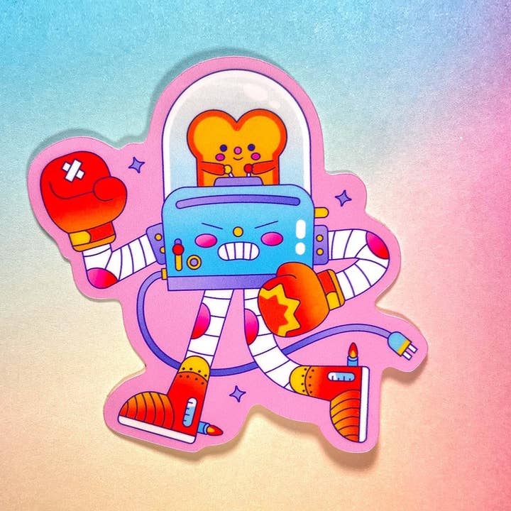 Kidnichols - Venta al por mayor Pegatina - Pegatina Breakfast Brawler | Regalo para amantes de la comida | Comida kawaii |2