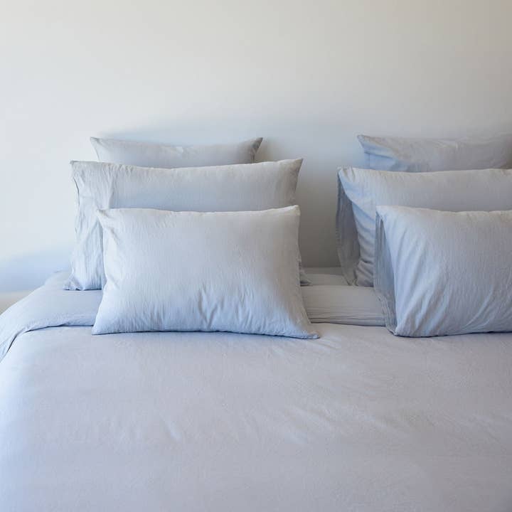 Torres Novas - Vendita all'ingrosso Copripiumini - Biancheria da letto in cotone lavato grigio argento Tavira1