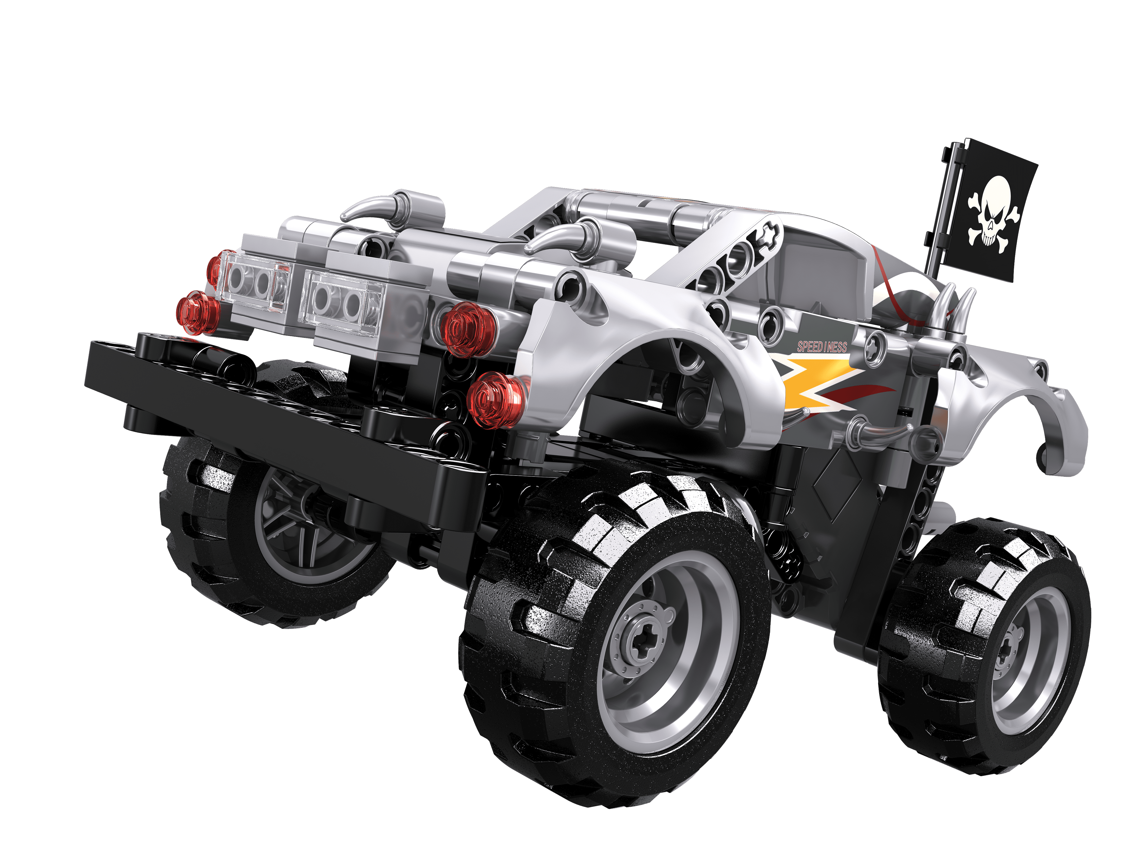 Open Bricks - Wholesale Building Set - Kids - OPEN BRICKS - Monster Truck Silver1