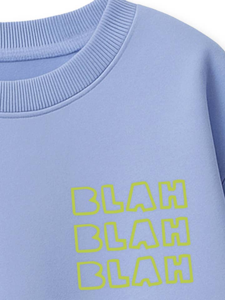 Flock-Patch - blah blah blah *stryge-på* for engroshandel hos Paul und Clara