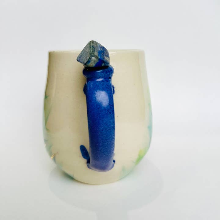 Carys Martin Ceramics - Wholesale Coffee Mug - Peacock Lapis Lazuli Crystal Mug