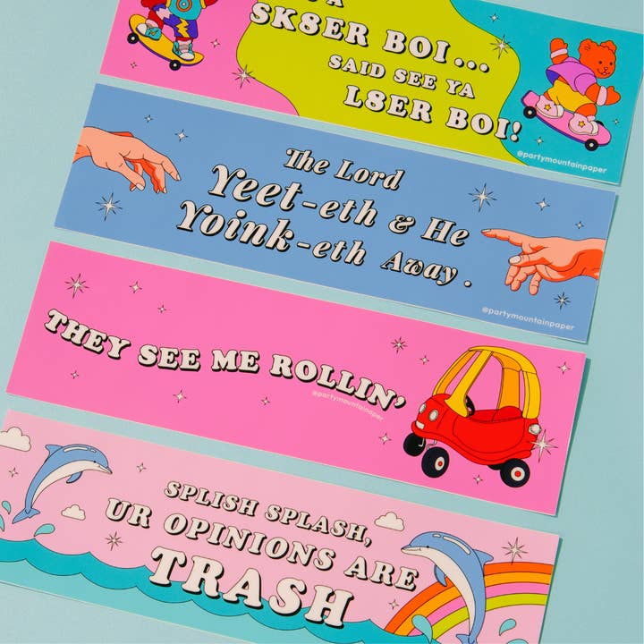 Party Mountain Paper co. - Wholesale Sticker - Yoink-eth & Yeet-eth Bumper Sticker | Last Chance